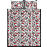 Lovely Yorkshire Terrier Pattern Print Quilt Bed Set