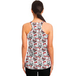 Lovely Yorkshire Terrier Pattern Print Women's Racerback Tank Top