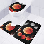 Lunar Eclipse Cycle Print 3 Piece Bath Mat Set