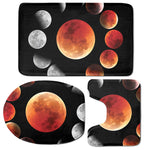 Lunar Eclipse Cycle Print 3 Piece Bath Mat Set