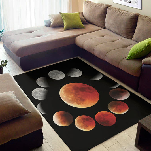 Lunar Eclipse Cycle Print Area Rug