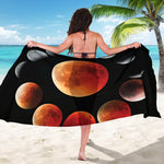 Lunar Eclipse Cycle Print Beach Sarong Wrap