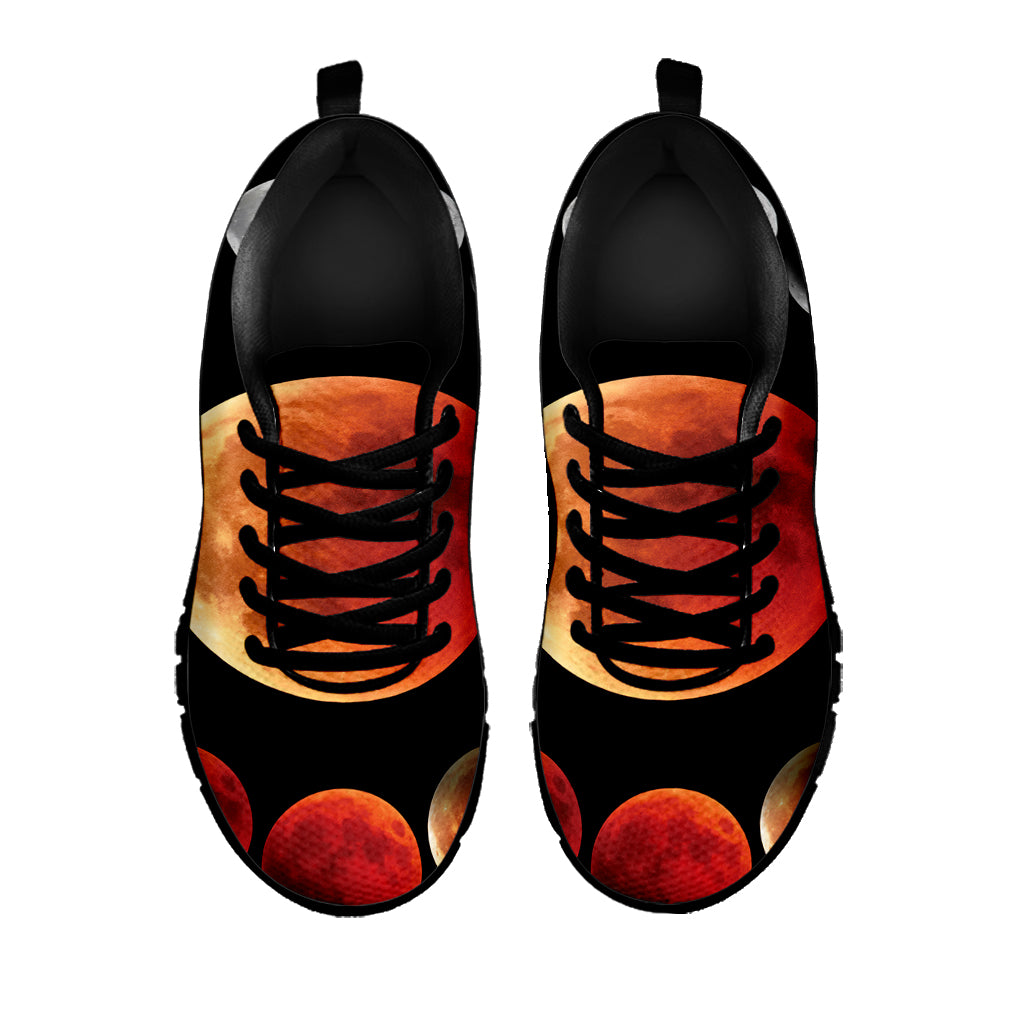 Lunar Eclipse Cycle Print Black Sneakers