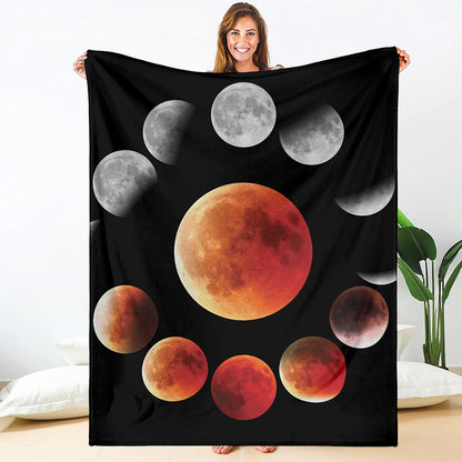 Lunar Eclipse Cycle Print Blanket