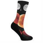 Lunar Eclipse Cycle Print Crew Socks