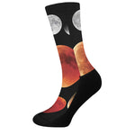 Lunar Eclipse Cycle Print Crew Socks