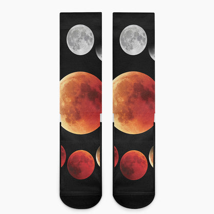 Lunar Eclipse Cycle Print Crew Socks