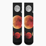 Lunar Eclipse Cycle Print Crew Socks
