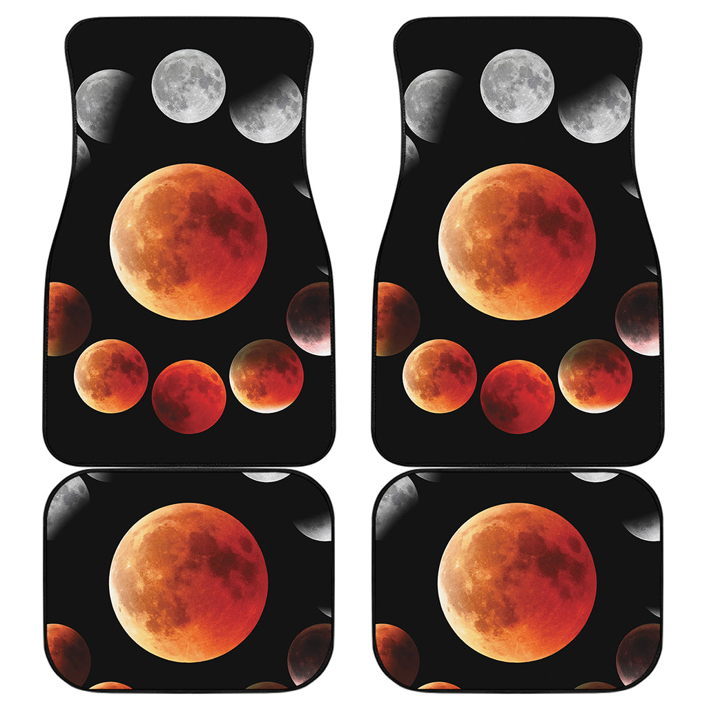 Lunar Eclipse Cycle Print Front and Back Car Floor Mats