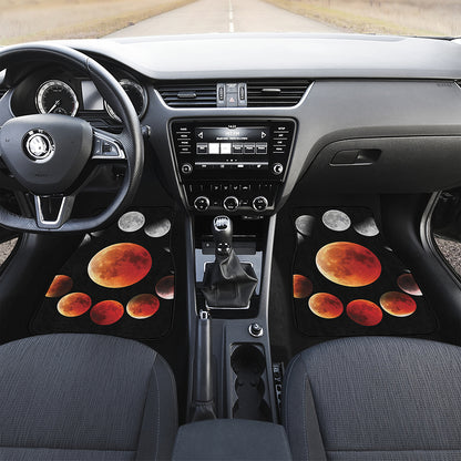 Lunar Eclipse Cycle Print Front and Back Car Floor Mats