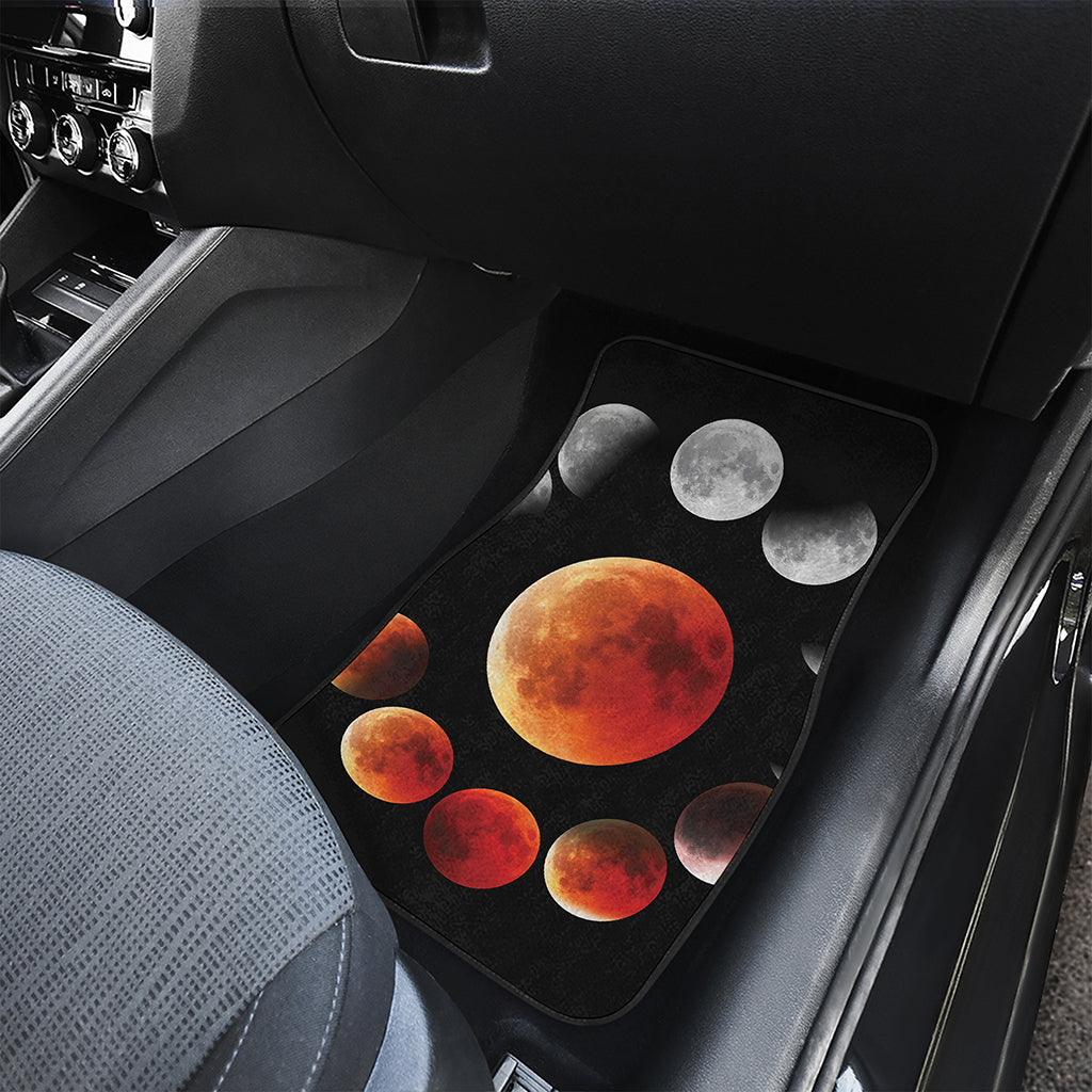 Lunar Eclipse Cycle Print Front and Back Car Floor Mats