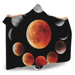 Lunar Eclipse Cycle Print Hooded Blanket