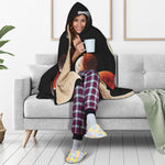 Lunar Eclipse Cycle Print Hooded Blanket
