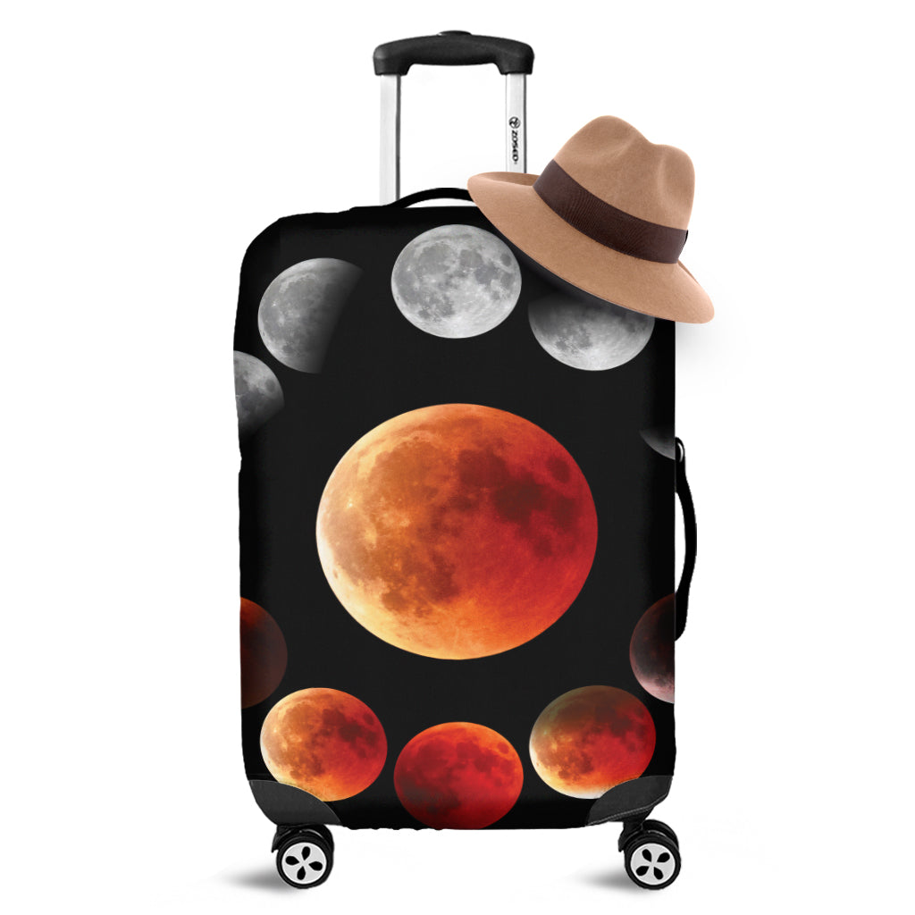 Lunar Eclipse Cycle Print Luggage Cover