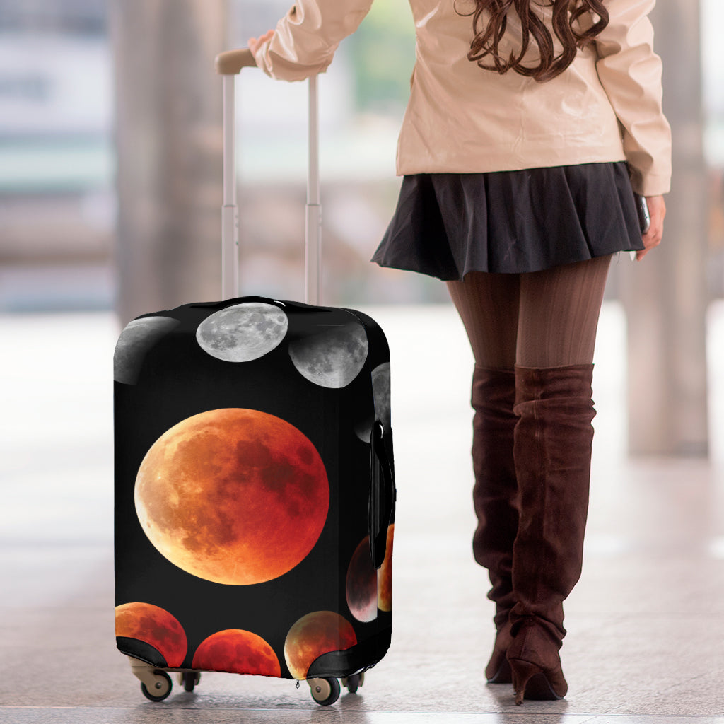 Lunar Eclipse Cycle Print Luggage Cover