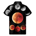 Lunar Eclipse Cycle Print Men's Short Sleeve Shirt
