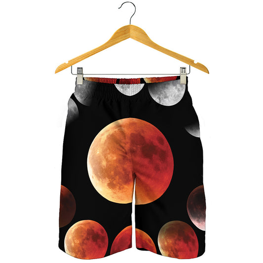 Lunar Eclipse Cycle Print Men's Shorts