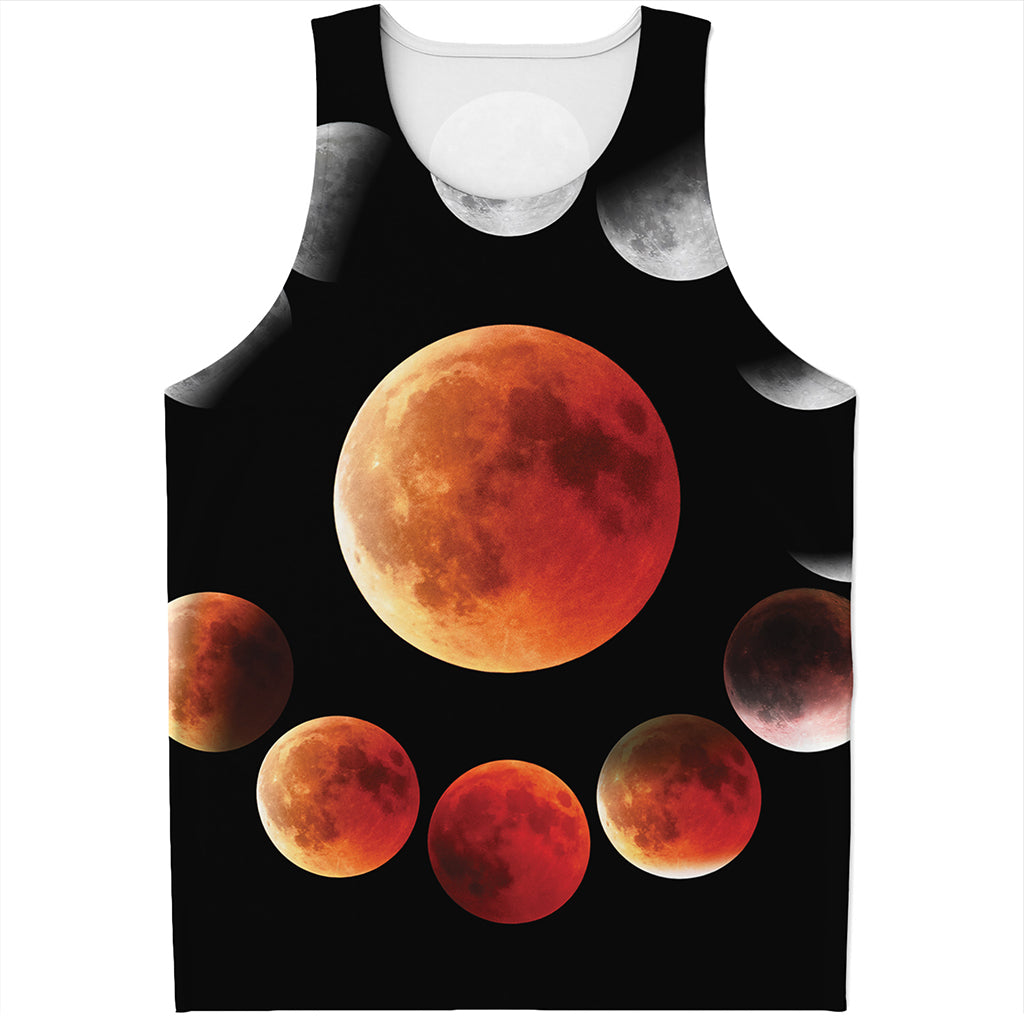 Lunar Eclipse Cycle Print Men's Tank Top