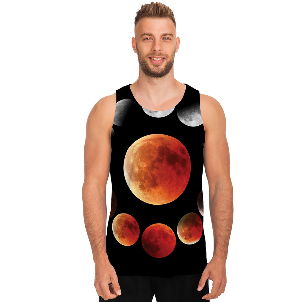 Lunar Eclipse Cycle Print Men's Tank Top