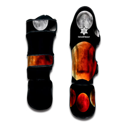 Lunar Eclipse Cycle Print Muay Thai Shin Guard