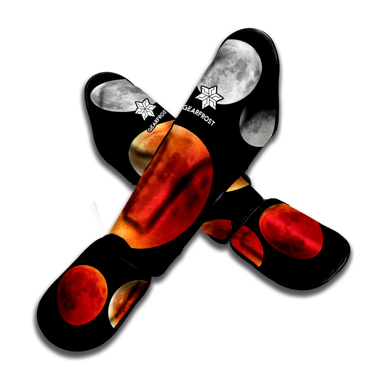 Lunar Eclipse Cycle Print Muay Thai Shin Guard