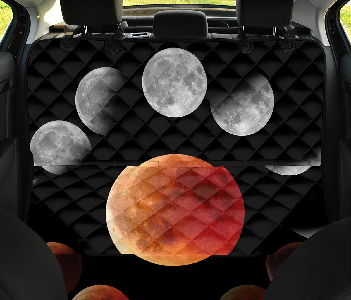 Lunar Eclipse Cycle Print Pet Car Back Seat Cover
