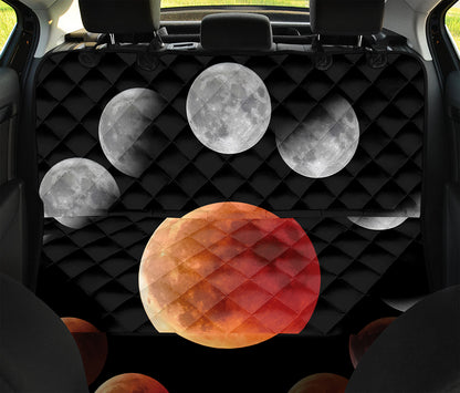 Lunar Eclipse Cycle Print Pet Car Back Seat Cover