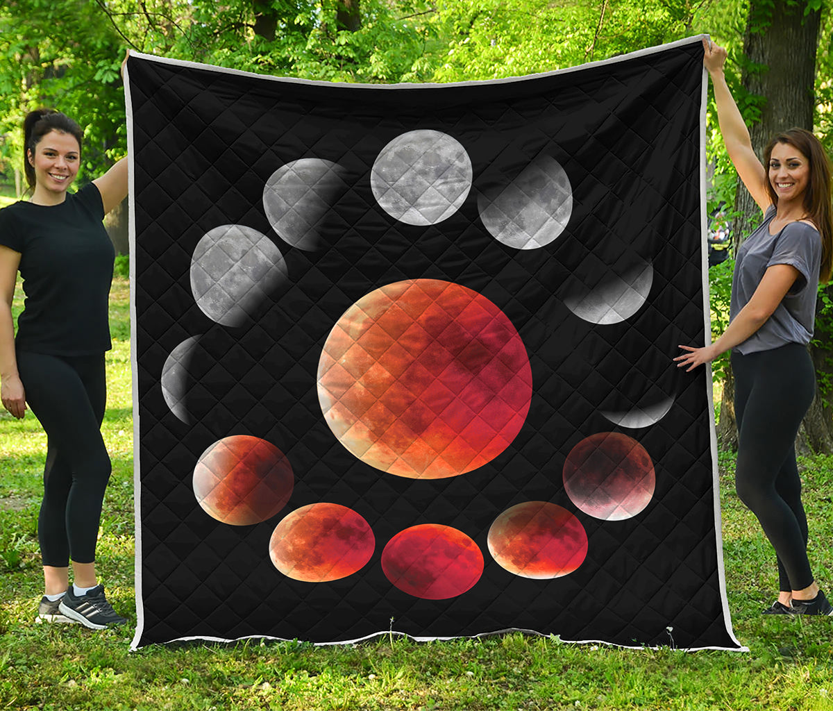 Lunar Eclipse Cycle Print Quilt