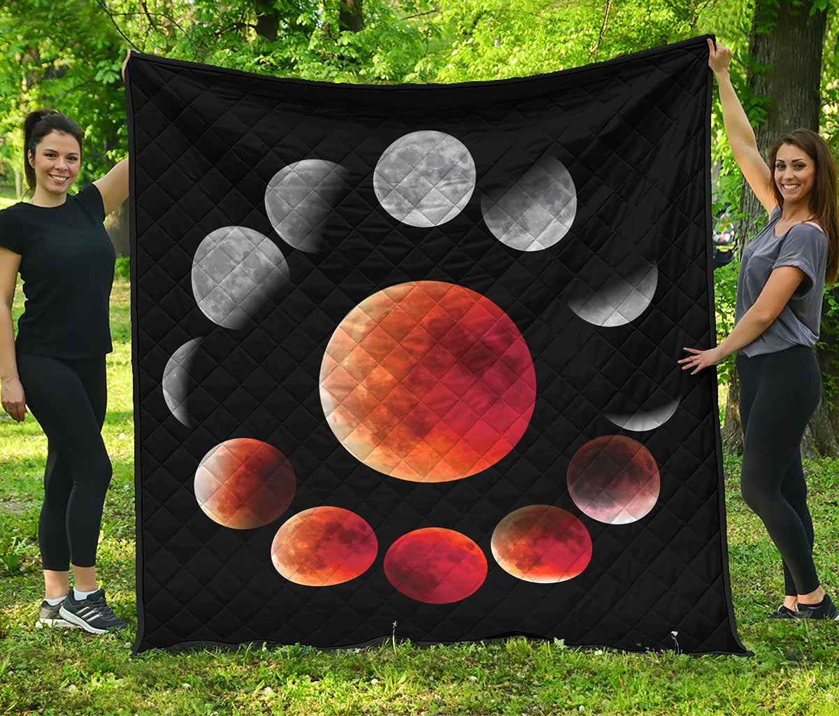 Lunar Eclipse Cycle Print Quilt