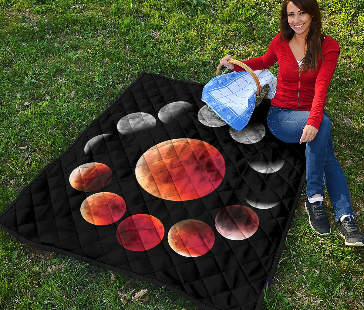 Lunar Eclipse Cycle Print Quilt