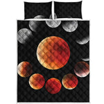 Lunar Eclipse Cycle Print Quilt Bed Set