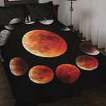 Lunar Eclipse Cycle Print Quilt Bed Set