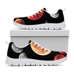 Lunar Eclipse Cycle Print White Sneakers