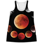 Lunar Eclipse Cycle Print Women's Racerback Tank Top
