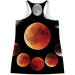 Lunar Eclipse Cycle Print Women's Racerback Tank Top