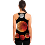 Lunar Eclipse Cycle Print Women's Racerback Tank Top