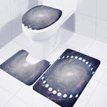 Lunar Phase Cycle Print 3 Piece Bath Mat Set