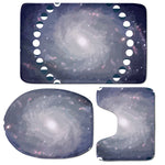 Lunar Phase Cycle Print 3 Piece Bath Mat Set