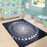 Lunar Phase Cycle Print Area Rug