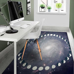 Lunar Phase Cycle Print Area Rug