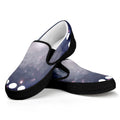 Lunar Phase Cycle Print Black Slip On Sneakers