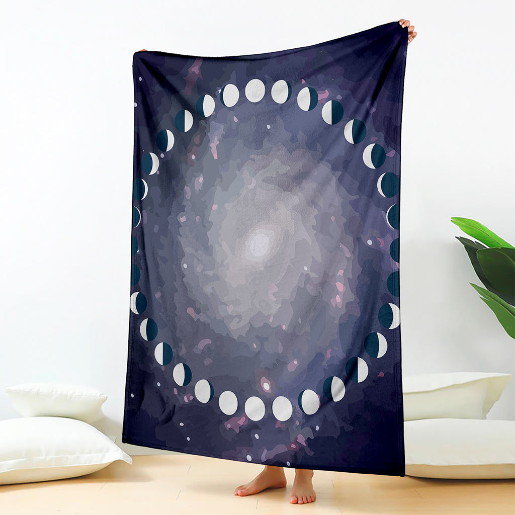 Lunar Phase Cycle Print Blanket