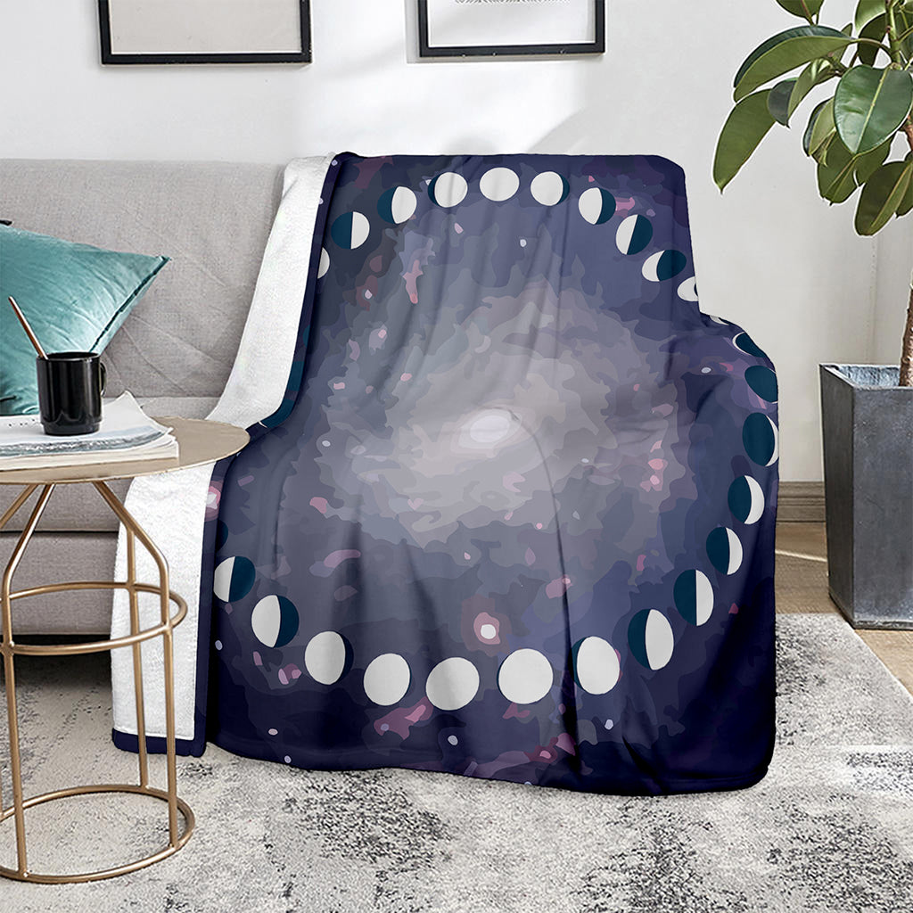 Lunar Phase Cycle Print Blanket
