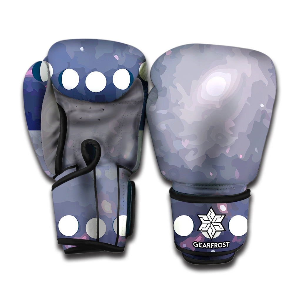 Lunar Phase Cycle Print Boxing Gloves