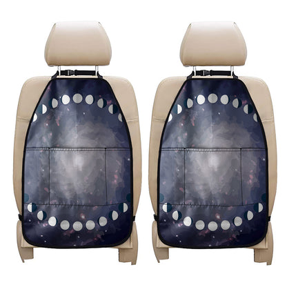 Lunar Phase Cycle Print Car Seat Organizers
