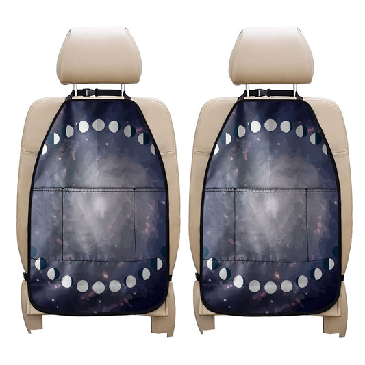 Lunar Phase Cycle Print Car Seat Organizers