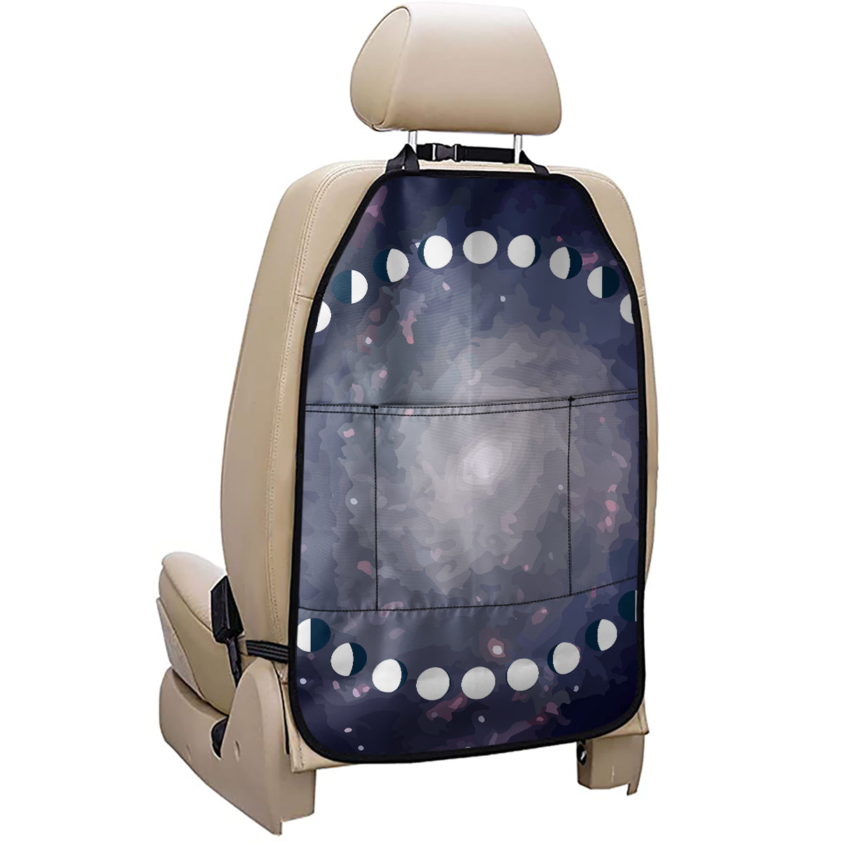 Lunar Phase Cycle Print Car Seat Organizers