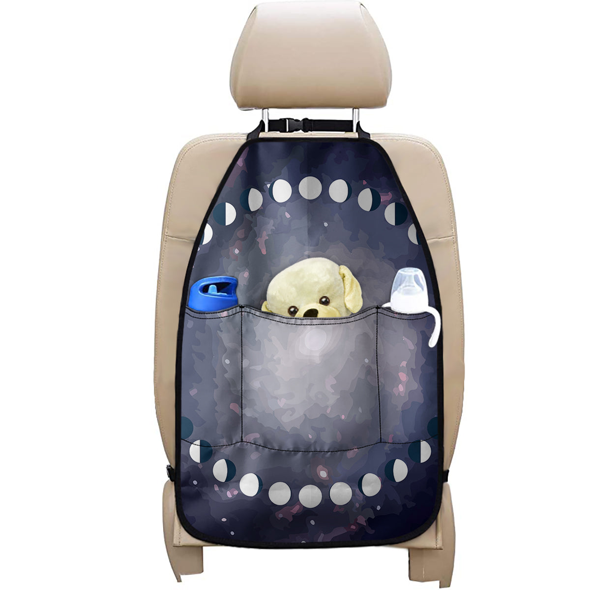 Lunar Phase Cycle Print Car Seat Organizers
