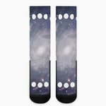 Lunar Phase Cycle Print Crew Socks