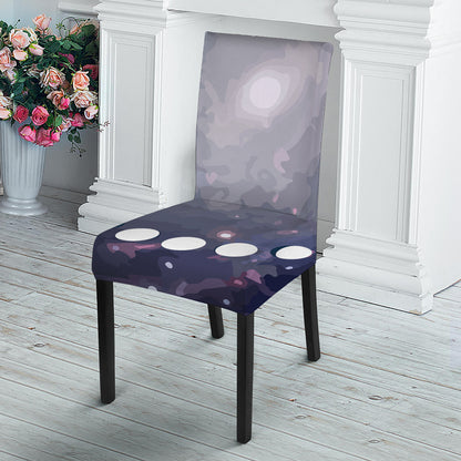 Lunar Phase Cycle Print Dining Chair Slipcover